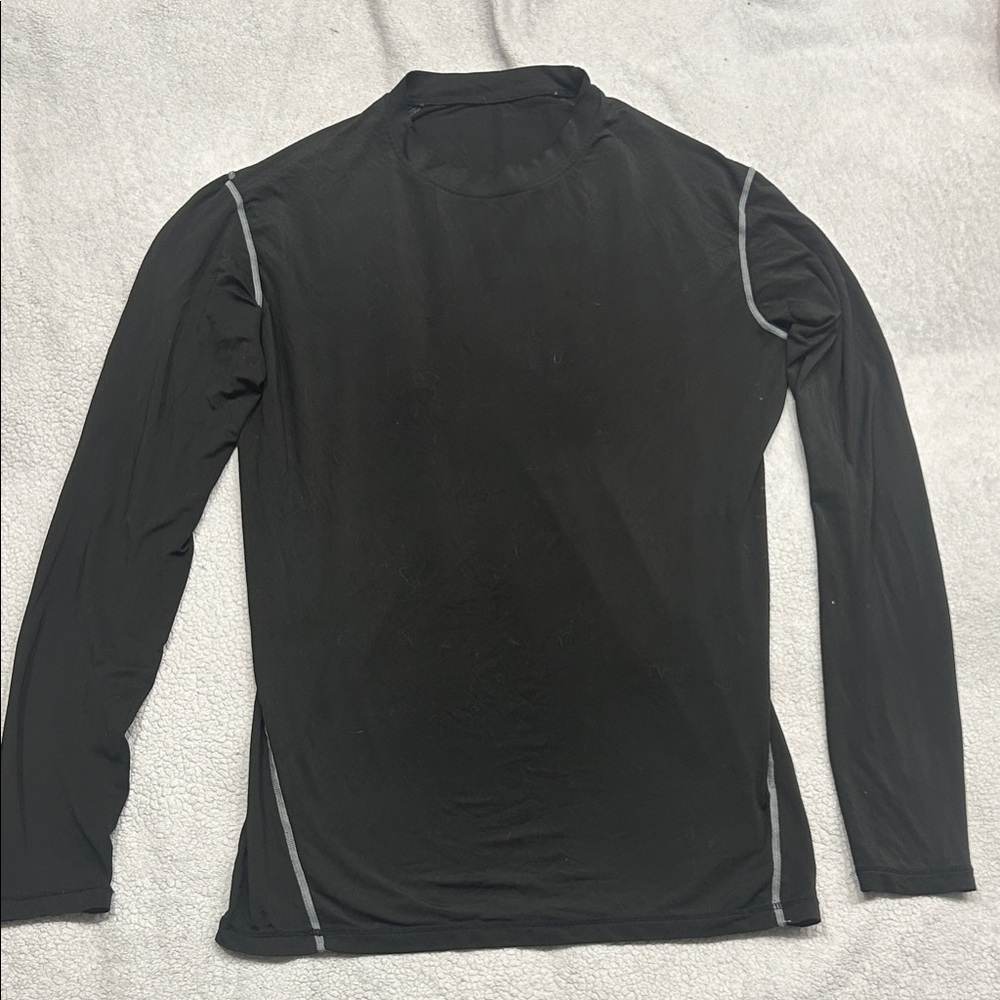 Black Long Sleeve Athletic Compression Shirt